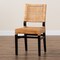 Baxton Studio Lesia Modern Bohemian Natural Brown Rattan and Espresso Brown Mahogany Wood Dining Chair 224-13130-ZORO - alternate 10
